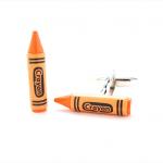 orange crayon cufflinks.JPG